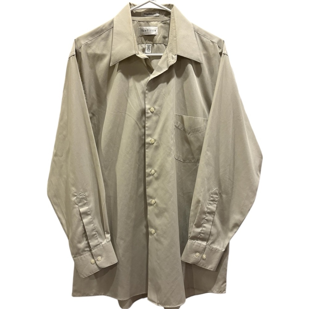 Van Heusen Light Tan Button-Up Shirt